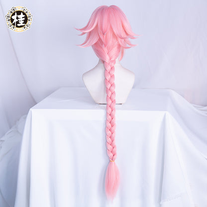 【Pre-sale】Uwowo Game Fate Grand Order/FGO Astolfo Cosplay Wig 60cm Long Pink Braid hair - Uwowo Cosplay