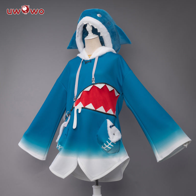 Uwowo Vtuber Gawr Gura Cosplay Costume Shark Cute Unisex Dress - Uwowo Cosplay