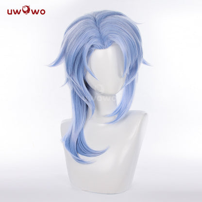 【Pre-sale】Uwowo Genshin Impact Kamisato Ayato Male Cosplay Inazuma Costume Wig 45CM Blue Wig - Uwowo Cosplay