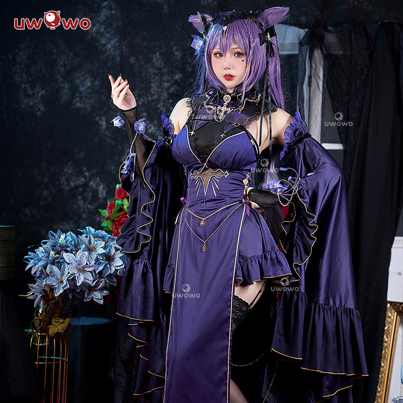 Exclusive Uwowo Genshin Impact Fanart Keqing Succubus Gown Dress Cospl Uwowo Cosplay