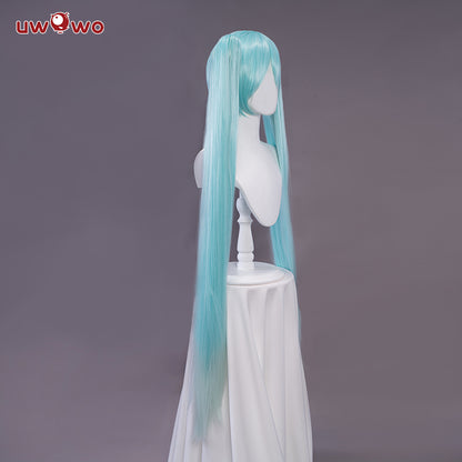 Uwowo Hatsune Miku Halloween Cosplay Wig 110cm Aqua green Double Ponytail Hair - Uwowo Cosplay