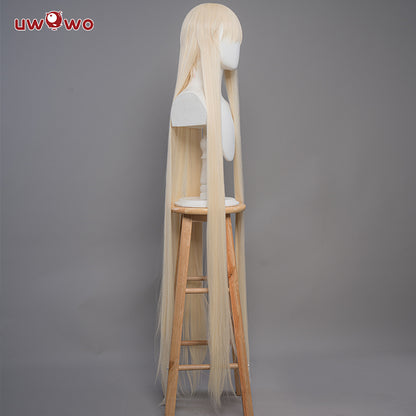 【Pre-sale】Uwowo Anime/Manga Chobits Chii Lolita Pink Bow Clamp Wig Light Yellow Long hair - Uwowo Cosplay