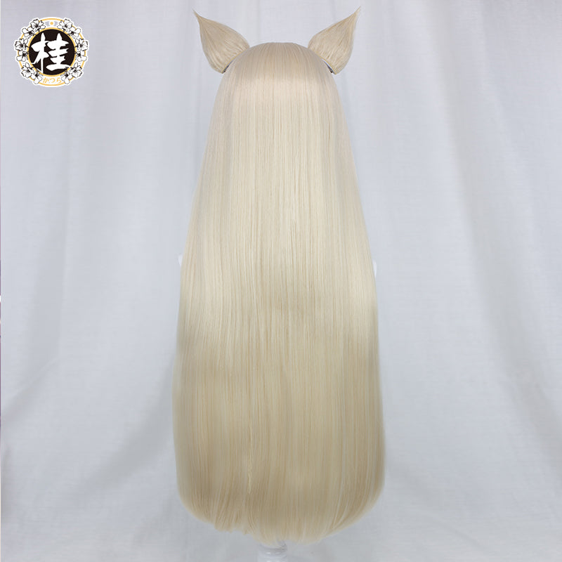【Pre-sale】Uwowo Game Nekopara vol.4 Coconut Cosplay Wig and Ears 80cm Linen Long Straight hair - Uwowo Cosplay