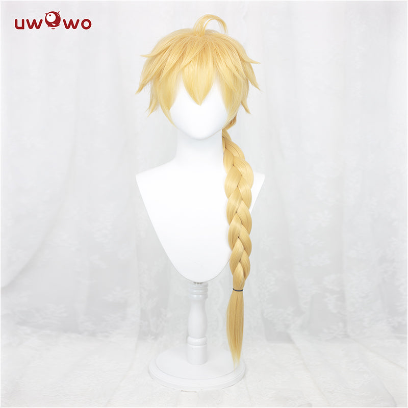 Pre sale Uwowo Genshin Impact Male Traveler Cosplay Wig 90cm Gold