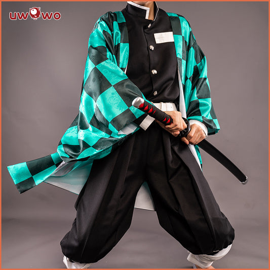 Uwowo Plus Size Demon Slayer: Kimetsu no Yaiba Kamado Tanjiro Cosplay Costume Demon Slayer Cosplay Costume - Uwowo Cosplay