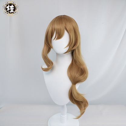 Uwowo Game Genshin Impact Lisa Witch of Purple Rose Cosplay Wig The Librarian 70cm Brown Long Wavy Hair - Uwowo Cosplay
