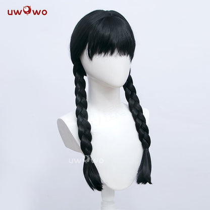【Pre-sale】Uwowo Movie Wednesday Addams Cosplay Wig Women Long Braided Hair - Uwowo Cosplay