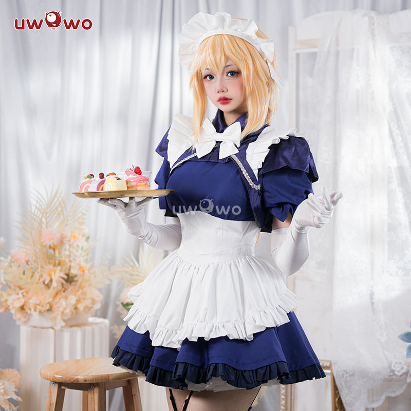 UWOWO Anime Fate/Grand Order FGO Jeanne D'Arc Maid Dress Cosplay Costume