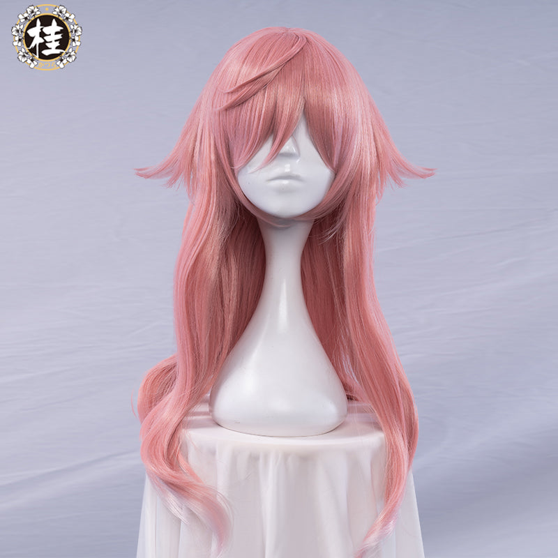 Uwowo Game Genshin Impact Yanfei Wise Innocence Cosplay Wig 70cm Pink white gradient Hair - Uwowo Cosplay