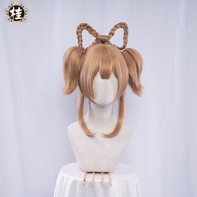 Uwowo Game Genshin Impact Yaoyao Cosplay Wig 25cm Brown Short Hair - Uwowo Cosplay