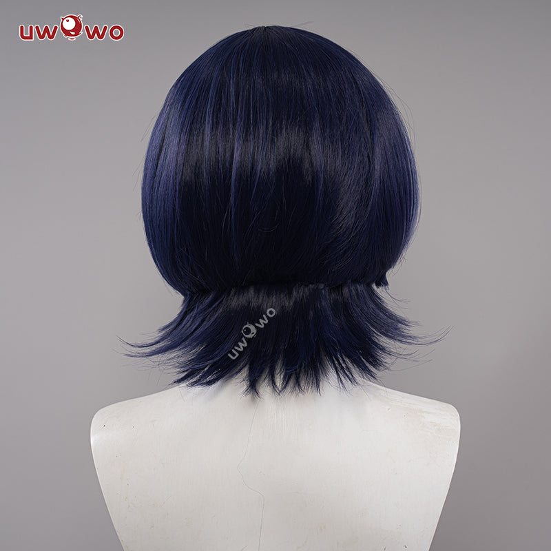 Uwowo Genshin Impact Wanderer Scaramouche Sumeru Anemo Cosplay Wig Short Hair
