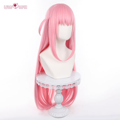 UWOWO Gotou Hitori Cosplay Bocchi The Rock Gotou Hitori Cosplay Wig Pink Long Hair