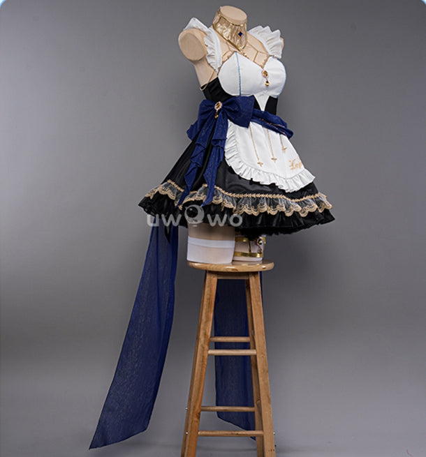 Exclusive Uwowo Genshin Impact Fanart Layla Maid Dress Cosplay Costume