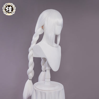 Uwowo Game Azur Lane Le Malin Rabbit Bunny Cosplay Wig 80cm White Long braided - Uwowo Cosplay