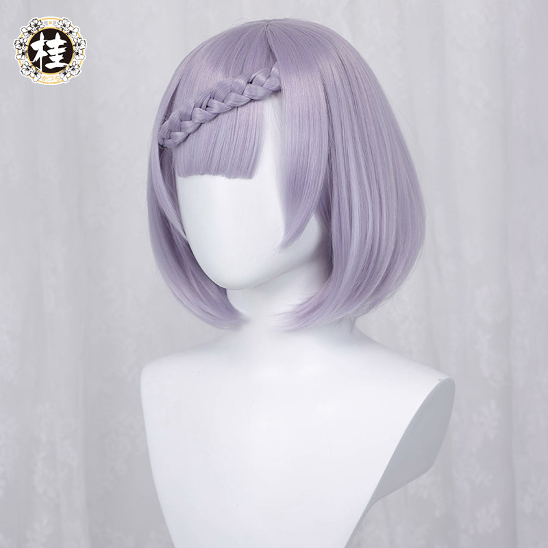 Uwowo Game Genshin Impact Noelle Cosplay Wig 35cm Light Purple Short Hair - Uwowo Cosplay