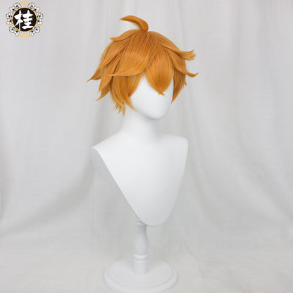 【Pre-sale】Uwowo Game Genshin Impact Tartaglia Childe Cosplay Wig 28cm Orange Short Hair - Uwowo Cosplay