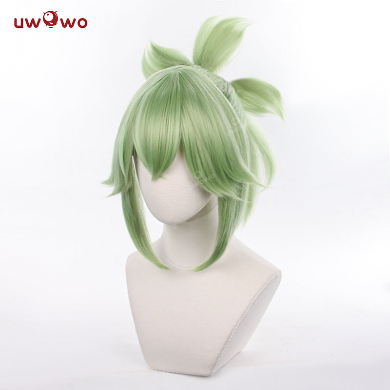 Uwowo Genshin Impact Cosplay Kuki Shinobu Cosplay Wig Short Light Green Kuki Shinobu Hair - Uwowo Cosplay