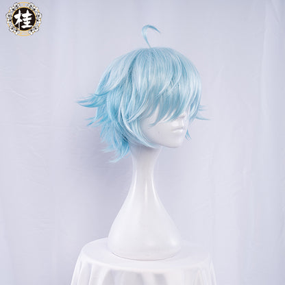Uwowo Game Genshin Impact Chongyun Frozen Ardor Cosplay Wig 30cm Ice blue Short Hair - Uwowo Cosplay