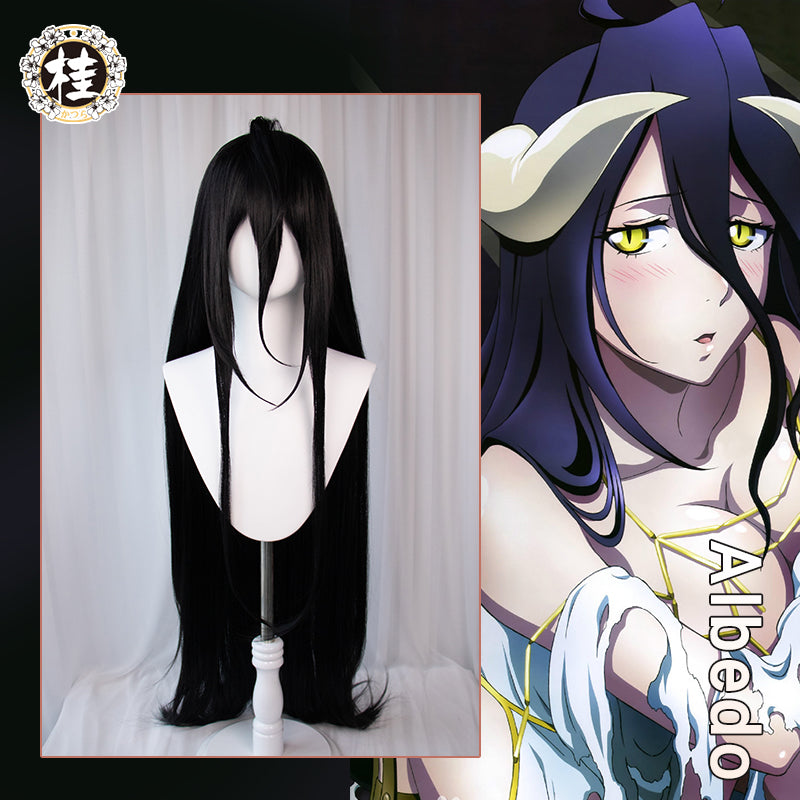 【Pre-sale】UWOWO Anime Overlord Albedo Cosplay Wig 120cm Deep Purple Long Hair - Uwowo Cosplay