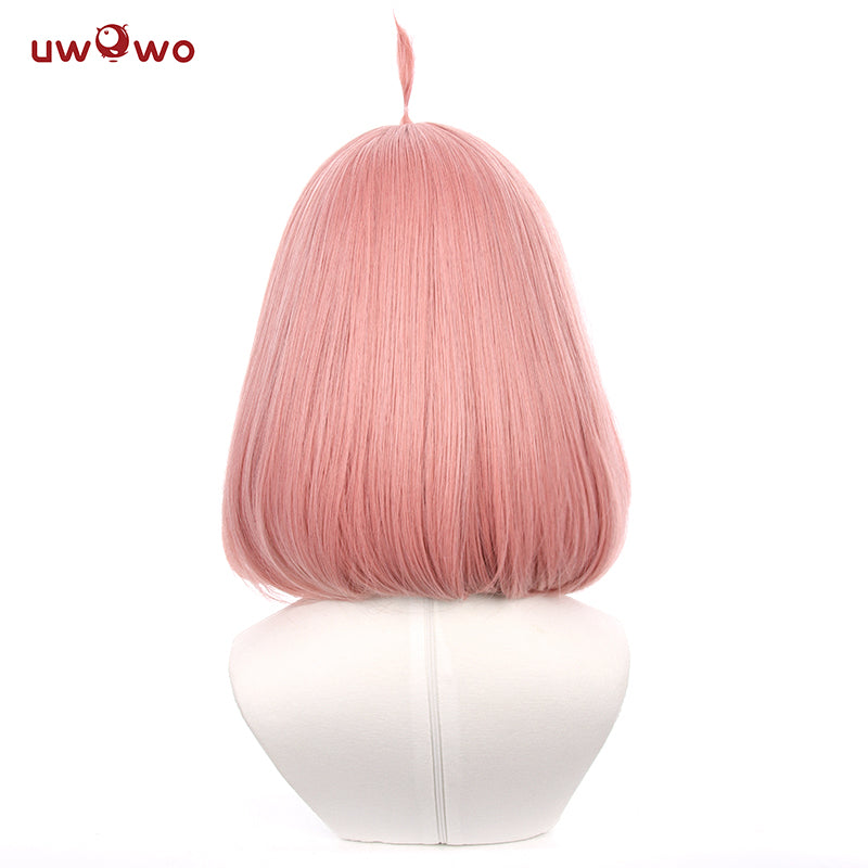 Uwowo Anime Spy x Family Cosplay Anya Forger Wig Anya Costume Wig 35cm Pink Short Hair - Uwowo Cosplay