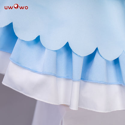 Uwowo Plus Size Game Nekopara vol.4 Vanilla Maid Dress Cosplay Costume Cute Blue Dress - Uwowo Cosplay