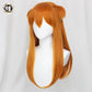 【Pre-sale】Uwowo Game Anime Character evangelionl Wig 60CM Orange Brown Long Double Ponytail Cosplay Asukaa Wig - Uwowo Cosplay