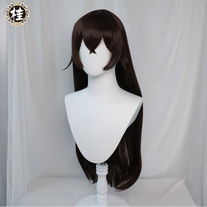 Uwowo Game Genshin Impact Amber Outrider Cosplay Wig Champion Glider 80cm Brown Long Hair - Uwowo Cosplay