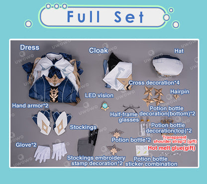 Uwowo Genshin Impact Sucrose Anemo Mondstadt Female Cosplay Costume - Uwowo Cosplay