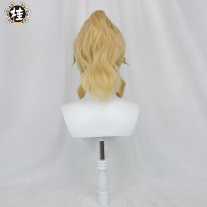 Uwowo Game Genshin Impact Jean The rigorous Dandelion Knight 40CM Gold Short Hair Ponytail Cosplay Wig - Uwowo Cosplay