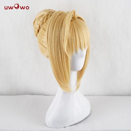 UWOWO Fate Grand Order Nero 35cm long Gold Lace None Cosplay Wig - Uwowo Cosplay