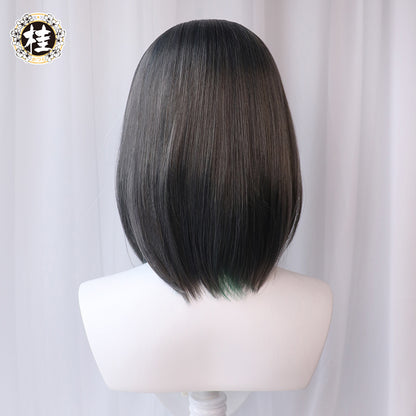Uwowo Game Azur Lane Royal Navy HMS Cheshire Cosplay Wig 35CM Gray and Green Wig - Uwowo Cosplay