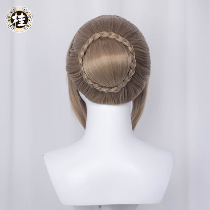 【Pre-sale】The Combat Maid Series ♥ Heart Cosplay Wig 35cm Light brown Updo Hair - Uwowo Cosplay