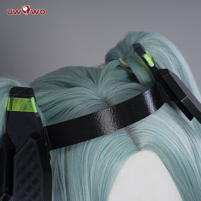 【Pre-sale】Uwowo Anime Cyberpunk: Edgerunners Cosplay Rebecca Cosplay Wig Light Blue Hair With Ponytail - Uwowo Cosplay