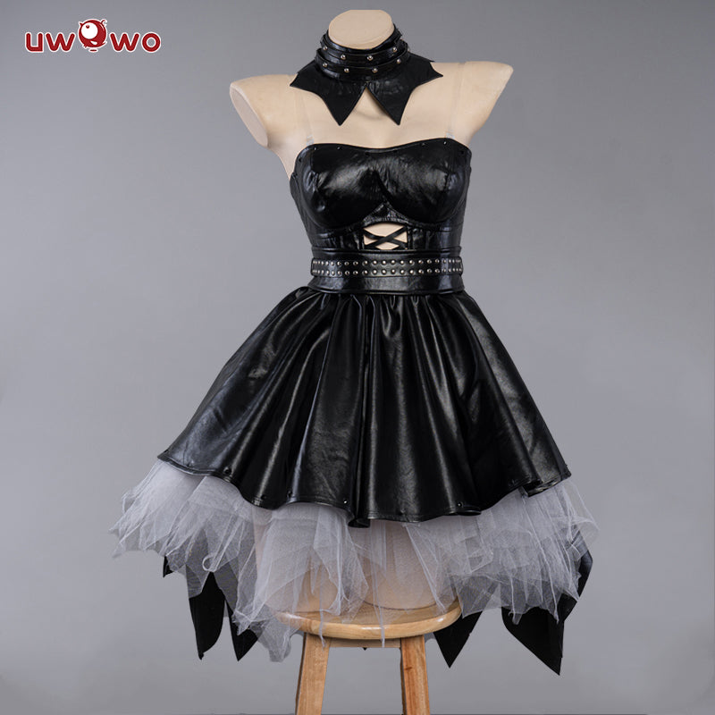 【In Stock】Uwowo Anime/Manga Chobits Freya Black Devil Gothic Lolita Leather Dress Cosplay Costumes - Uwowo Cosplay