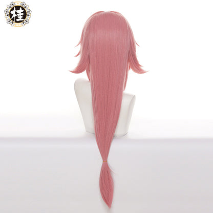 Uwowo Genshin Impact Inazuma Yae Miko Cosplay Wig 80cm Pink Long Hair - Uwowo Cosplay