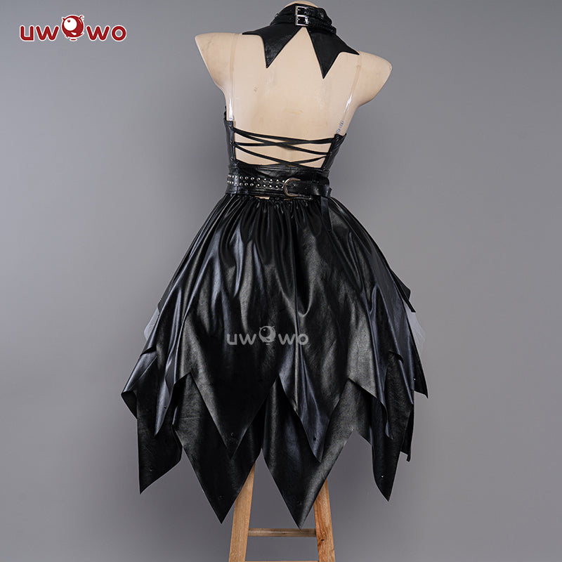 【In Stock】Uwowo Anime/Manga Chobits Freya Black Devil Gothic Lolita Leather Dress Cosplay Costumes - Uwowo Cosplay