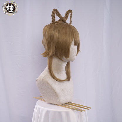 Uwowo Game Genshin Impact Yaoyao Cosplay Wig 25cm Brown Short Hair - Uwowo Cosplay