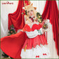 【In Stock】Uwowo Genshin Impact Fanart Traveler Lumine Christmas Holiday Cosplay Costume - Uwowo Cosplay