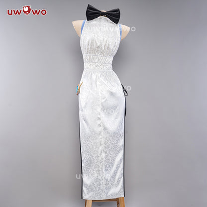 INSTOCK Uwowo Genshin Impact Fanart: Ganyu Qipao Chinese Dress Cosplay Costumes S-3XL