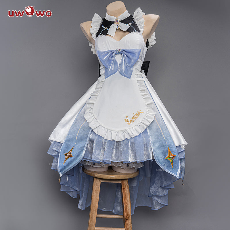 【Pre-sale】Uwowo Game Genshin Impact Fanart Lumine Maid Ver Cosplay Costume - Uwowo Cosplay