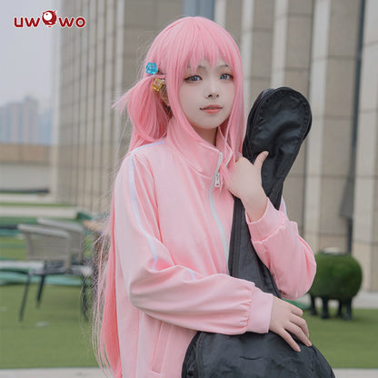 UWOWO Gotou Hitori Cosplay Costume Bocchi The Rock Gotou Hitori Cosplay Suit JK Uniform Skirt Pink Jacket Full Outfit