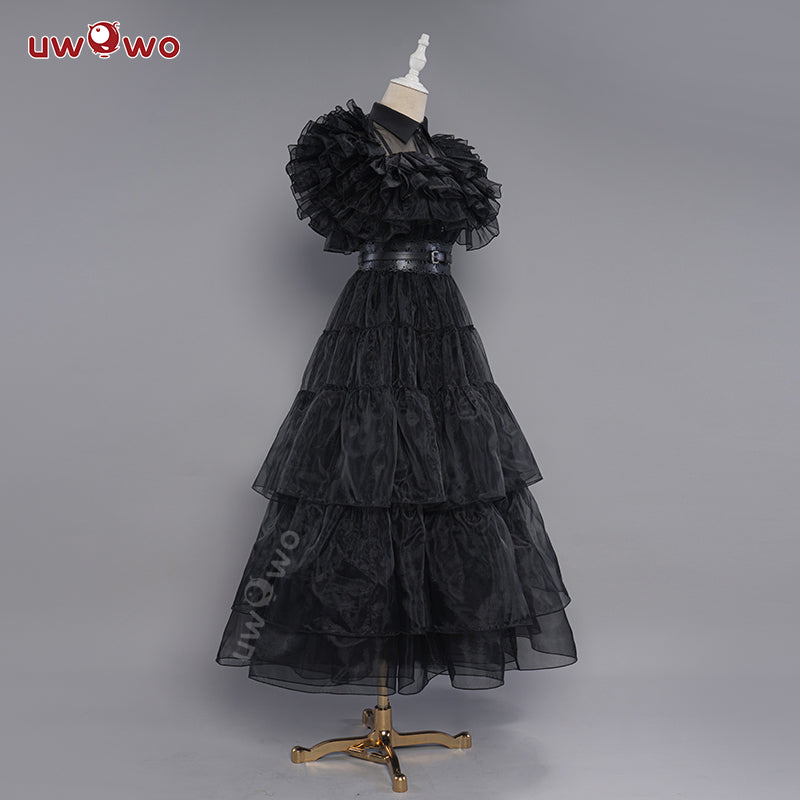 【Confirmed】Uwowo Wednesday Addams Rave‘N Dance Black Gothic Prom Dress Cosplay Costume - Uwowo Cosplay