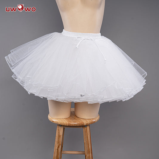 Uwowo Universal Black White Petticoat Crinolines Genshin Impanct Maid Ver. Best Match Petticoat Adjustable Bustle Pannier - Uwowo Cosplay