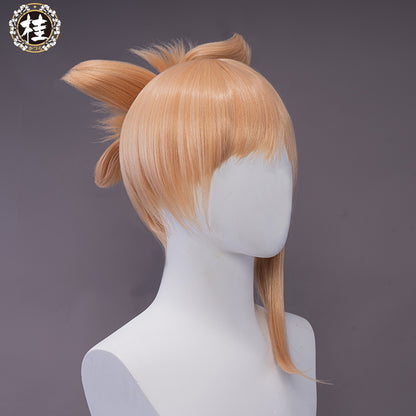 Uwowo Game Genshin Impact Yoimiya Cosplay Wig 25cm Gold Hair - Uwowo Cosplay