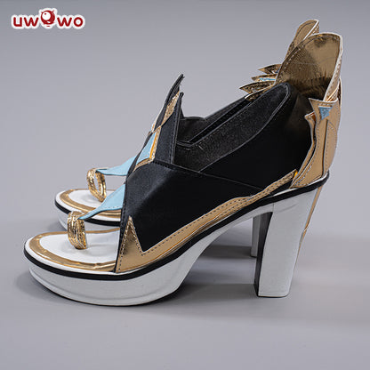 Uwowo Game Genshin Impact Liyue Cryo Shenhe Cosplay Costume Shoes - Uwowo Cosplay