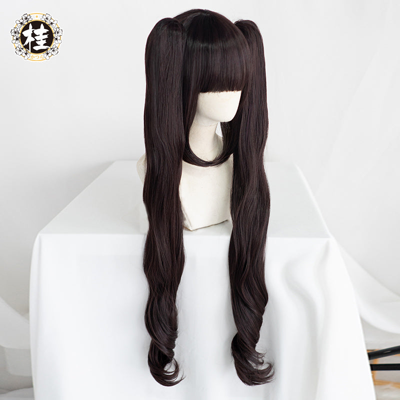UWOWO Nekopara Chocola Cosplay Wig 80cm long twin-tail hair Matte Synthetic Heat Resistant Fiber - Uwowo Cosplay