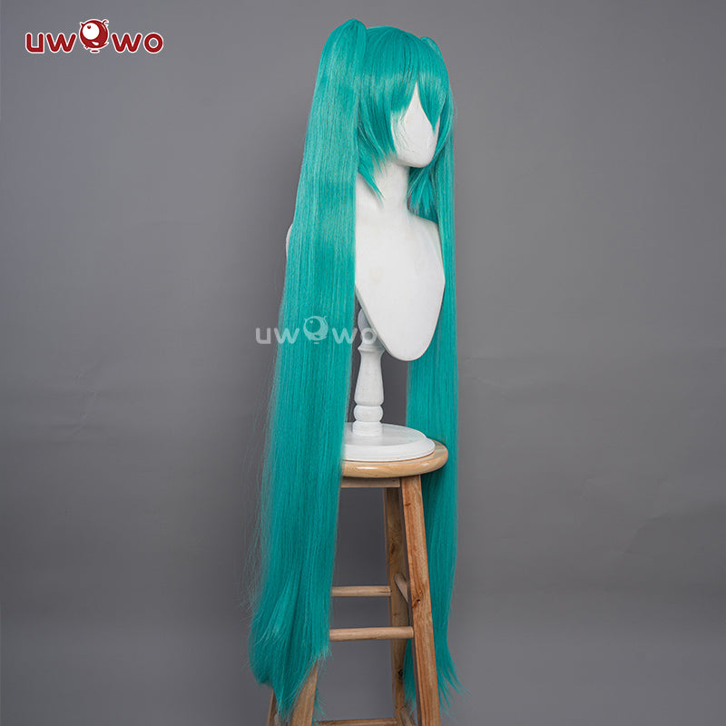 Uwowo V Singer Wig Project Sekai Cosplay Wig Green Long Hair