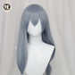 Uwowo Anime Jujutsu Kaisen Mahito 70CM Grey Blue Long Ponytail Cosplay Wig - Uwowo Cosplay
