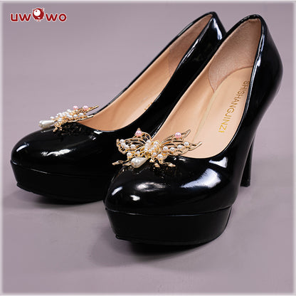 Exclusive Uwowo Genshin Impact Fanart Lisa Maid Ver Cosplay Costume Shoes ( Shoes Decoration in Costume Set) - Uwowo Cosplay