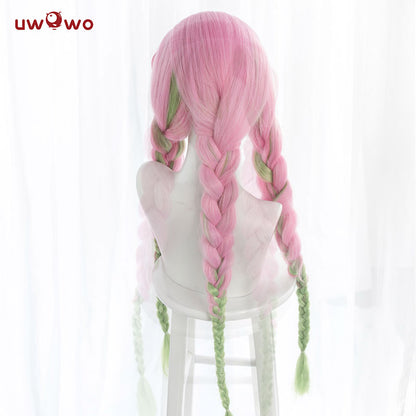 Uwowo Demon Slayer: Kimetsu no Yaiba Kanroji Mitsuri Cosplay Wig 85cm Long Pink Green Gradient Wig - Uwowo Cosplay